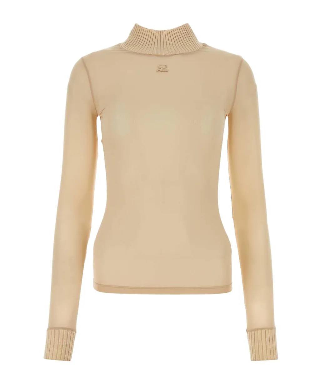 CourrÈGes Reedition Second Skin High Neck Top