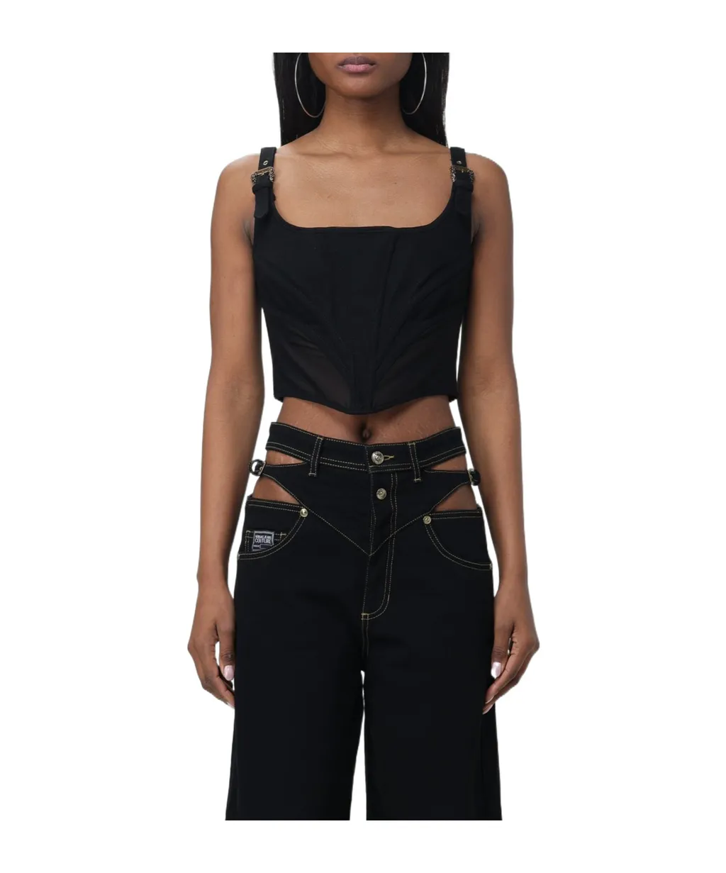 Buckle-Straps Corset Tank Top