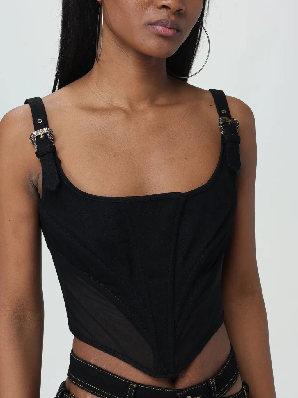 Buckle-Straps Corset Tank Top