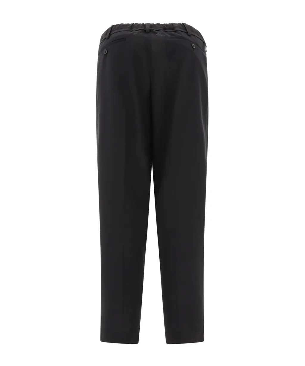 Sacai Drawstring Mid-Rise Tapered Trousers