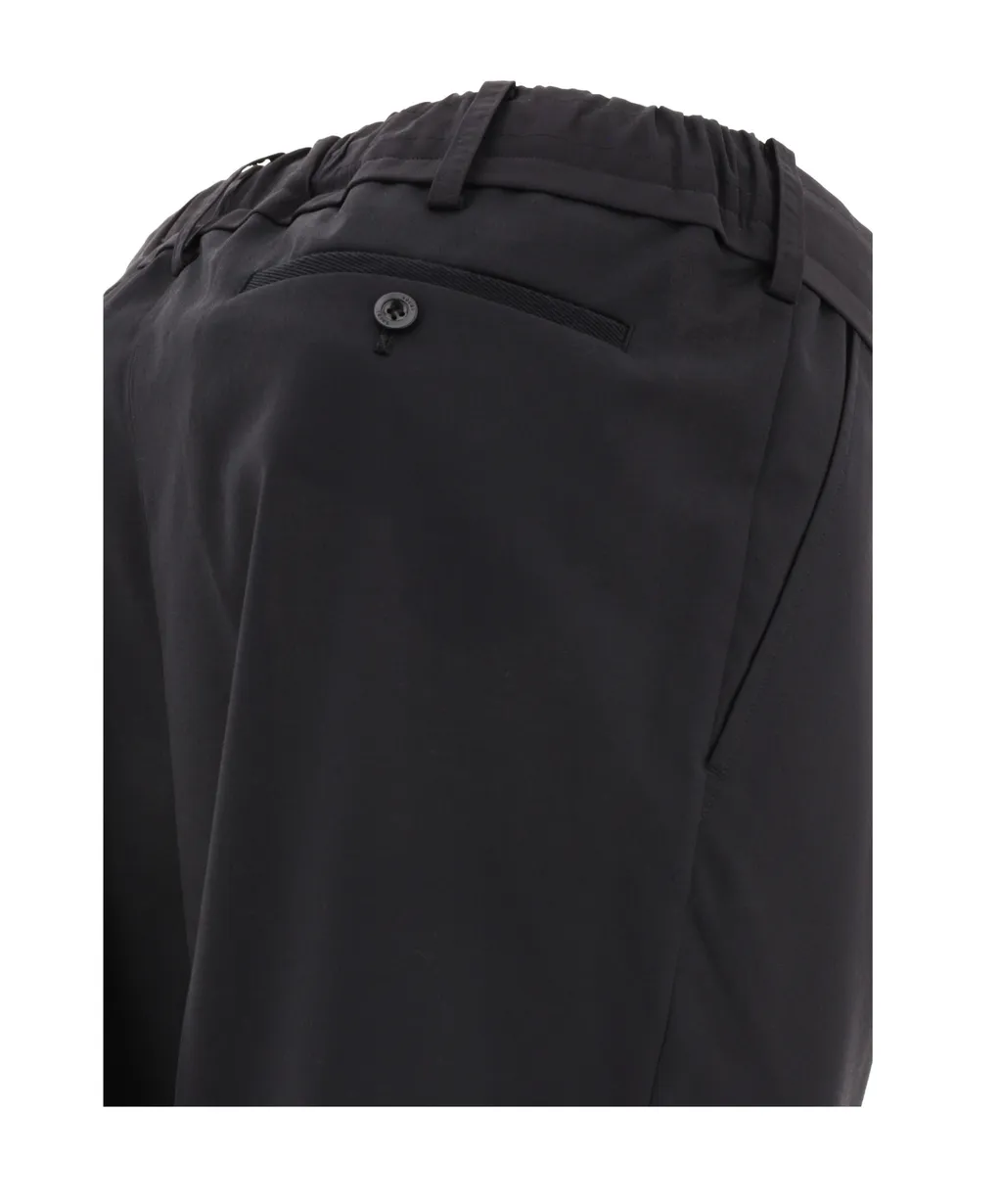 Sacai Drawstring Mid-Rise Tapered Trousers