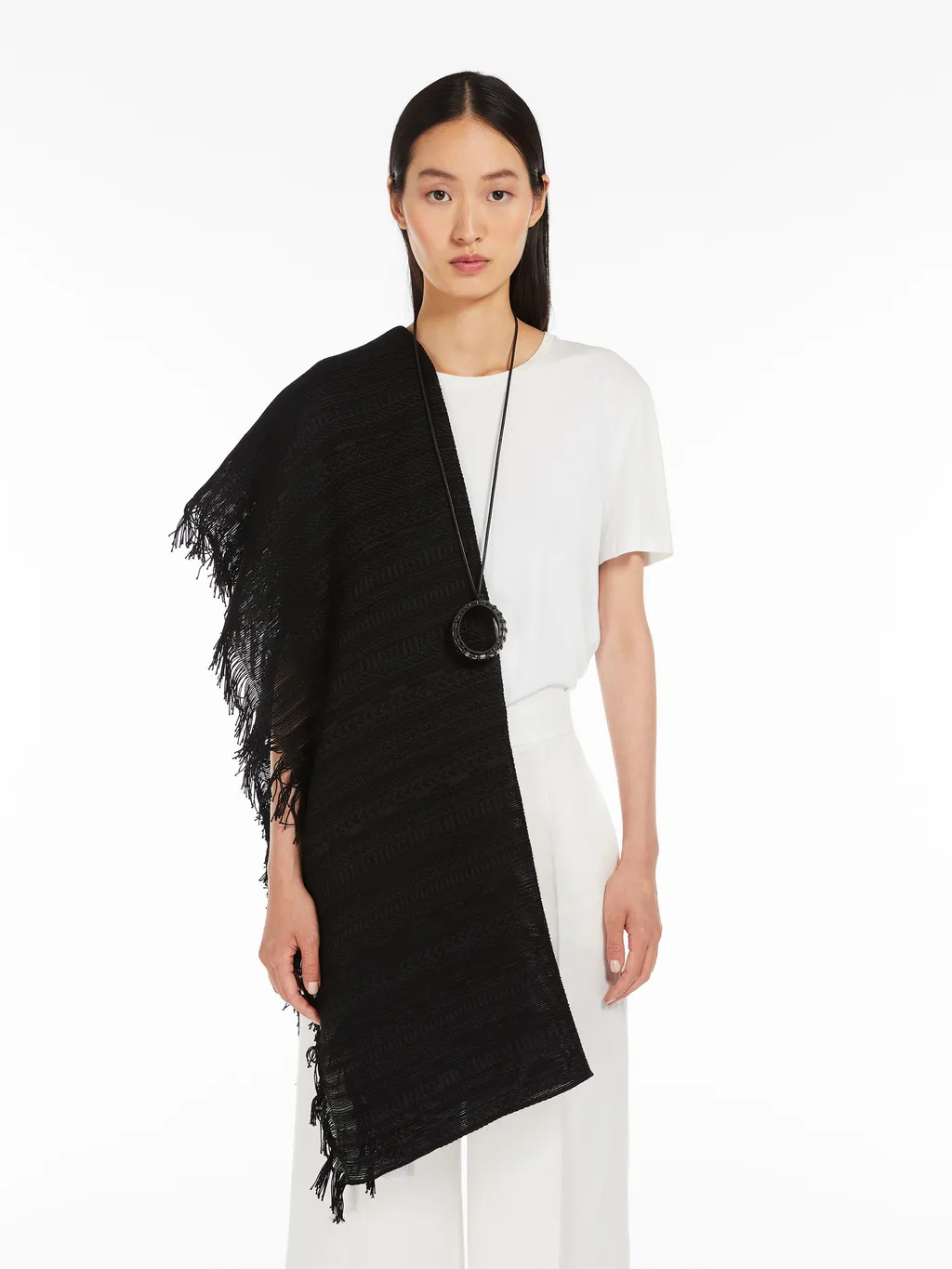 Max Mara Fringed Edge Scarf