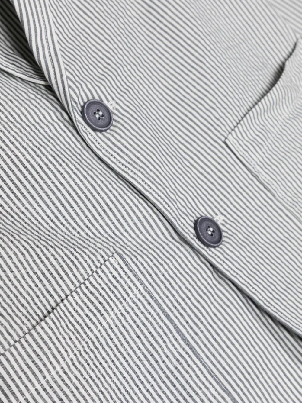 Pinstriped Single-Breasted Blazer