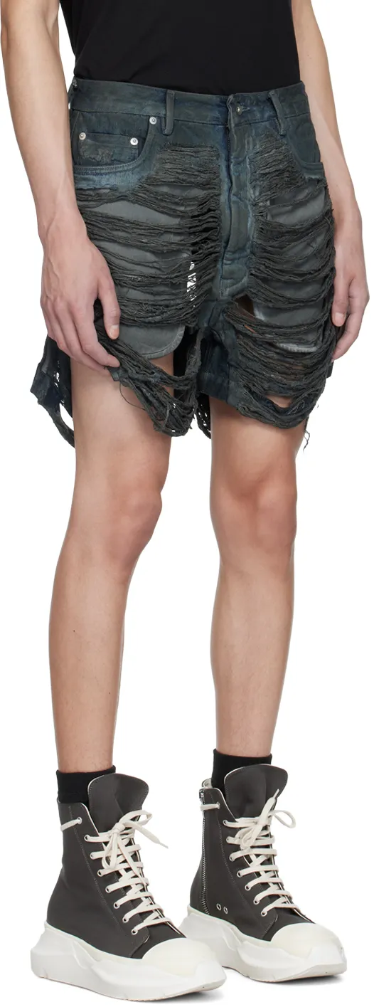 Rick Owens Drkshdw Geth Cut-Off Distressed Shorts