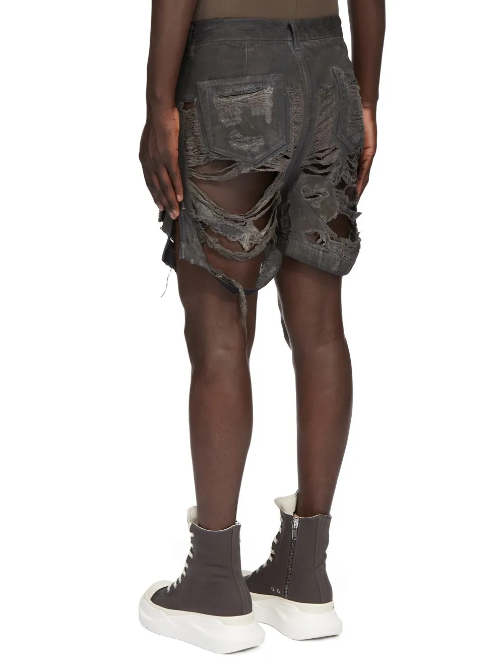 Rick Owens Drkshdw Geth Cut-Off Distressed Shorts