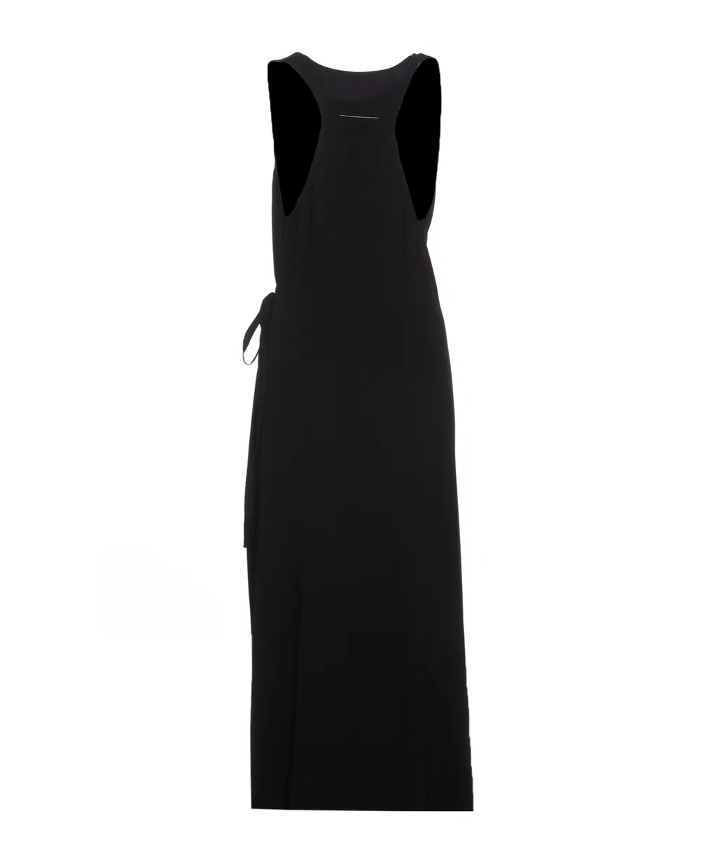 Mm6 Maison Margiela Belted Sleeveless Maxi Dress