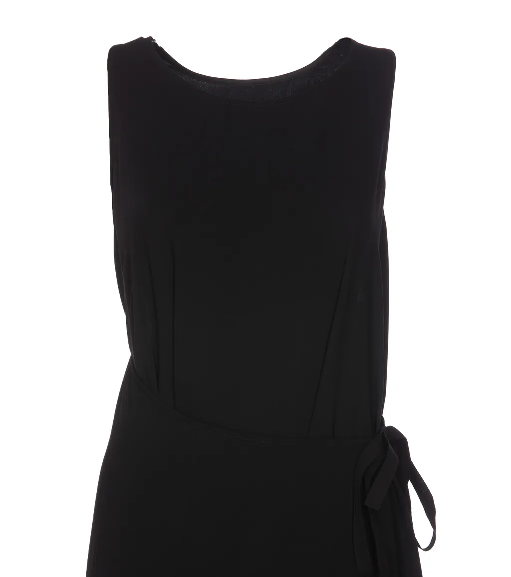 Mm6 Maison Margiela Belted Sleeveless Maxi Dress