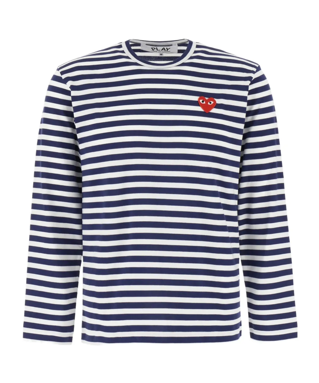 Comme Des GarÇOns Play Striped Crewneck T-Shirt