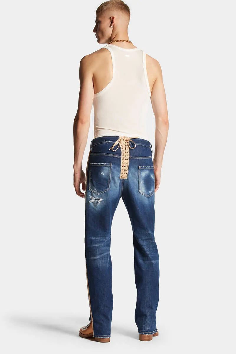 Dsquared2 Straight-Leg Distressed Jeans