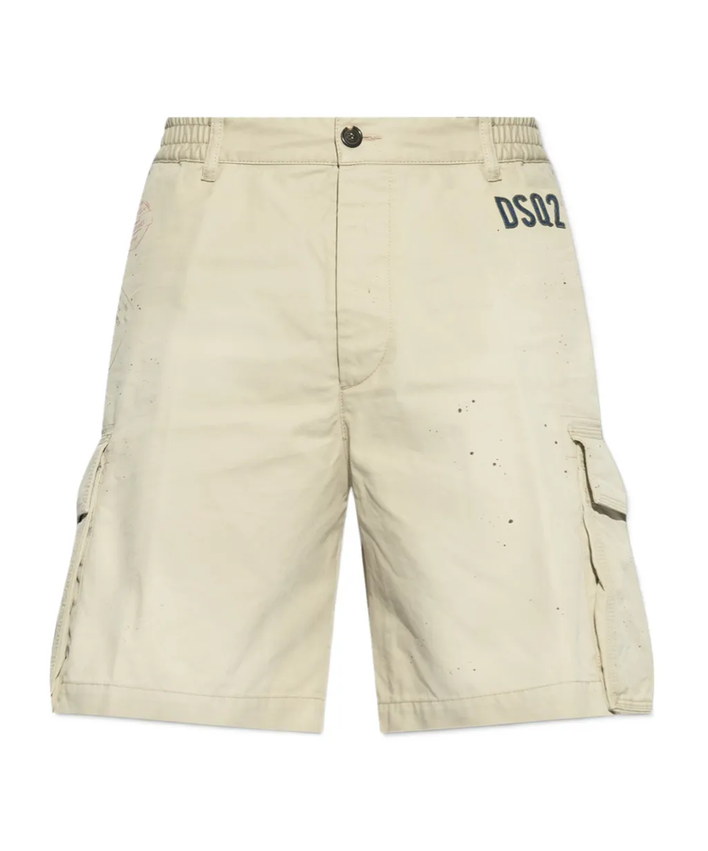 Dsquared2 Logo Printed Cargo Shorts