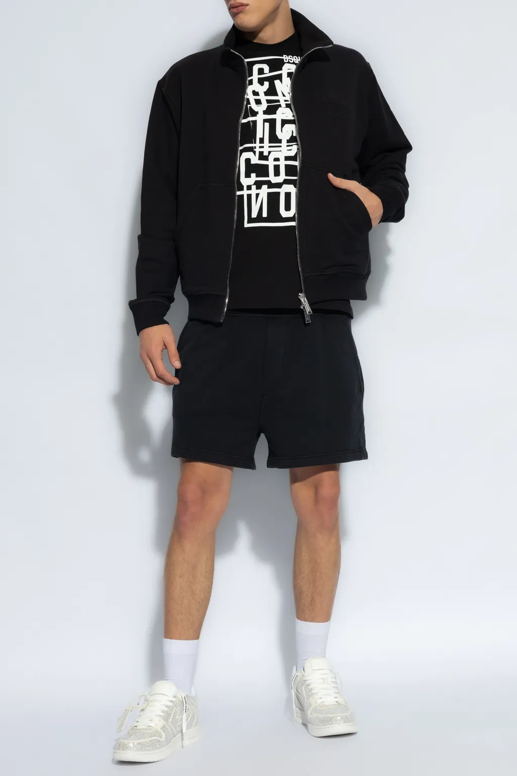 Dsquared2 Logo Printed Track Shorts