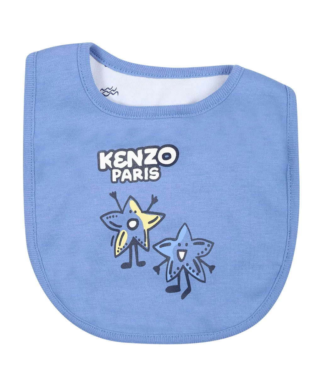 Logo Jumpsuit Hat Bib Set