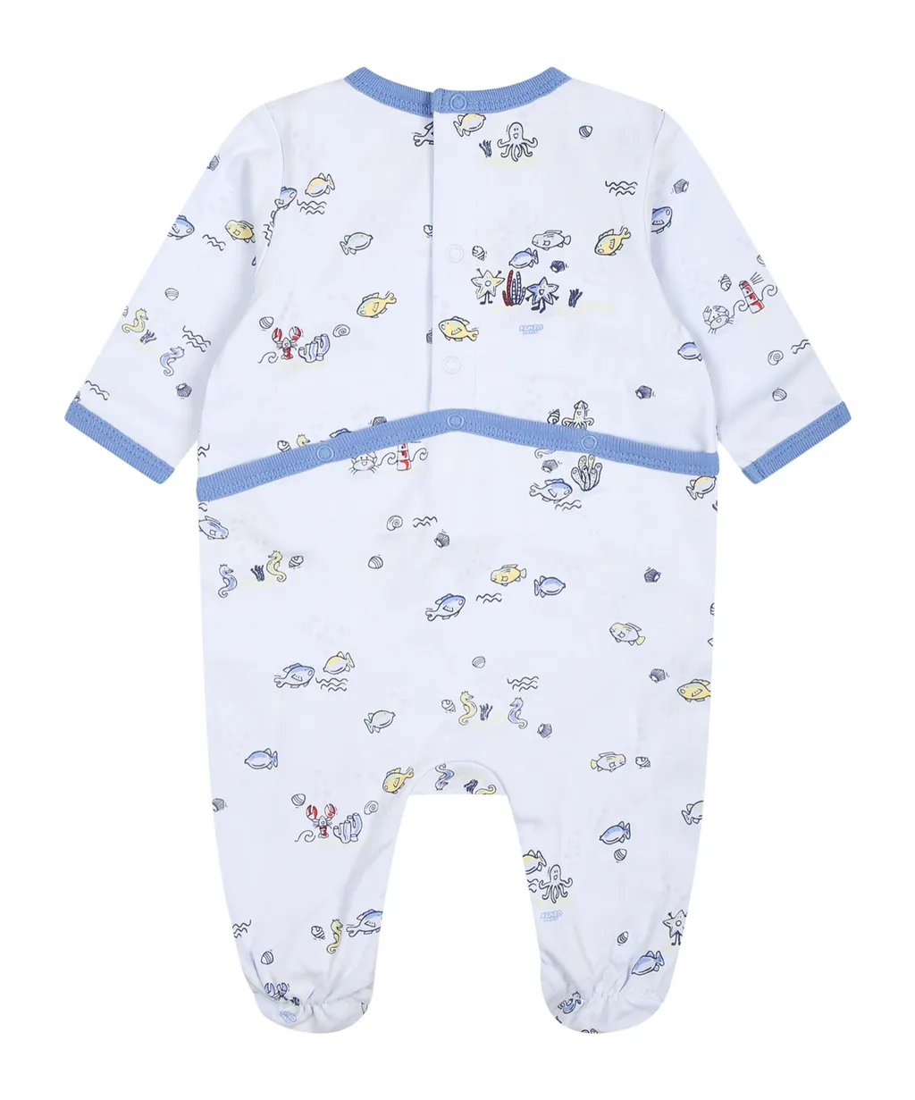 Logo Jumpsuit Hat Bib Set