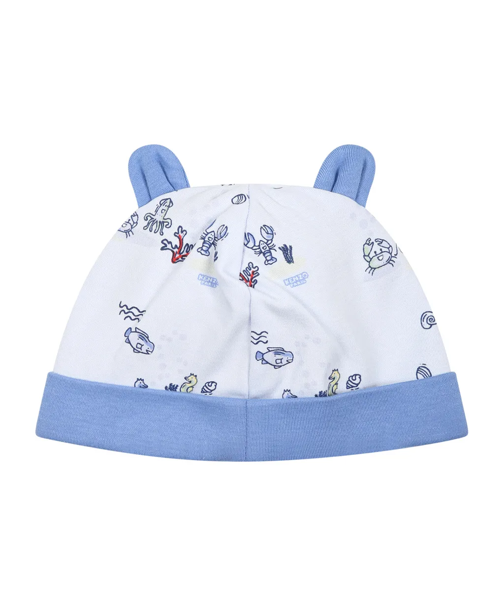 Logo Jumpsuit Hat Bib Set