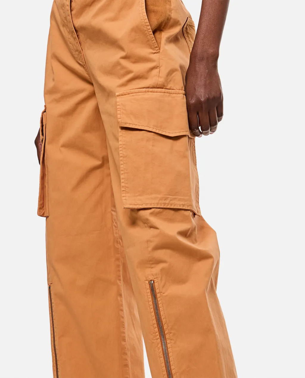 Stella Mccartney Straight-Leg Ankle-Zip Cargo Pants