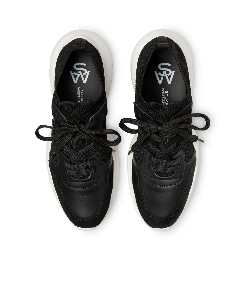 Stuart Weitzman Logo Embroidered Mesh Sneakers