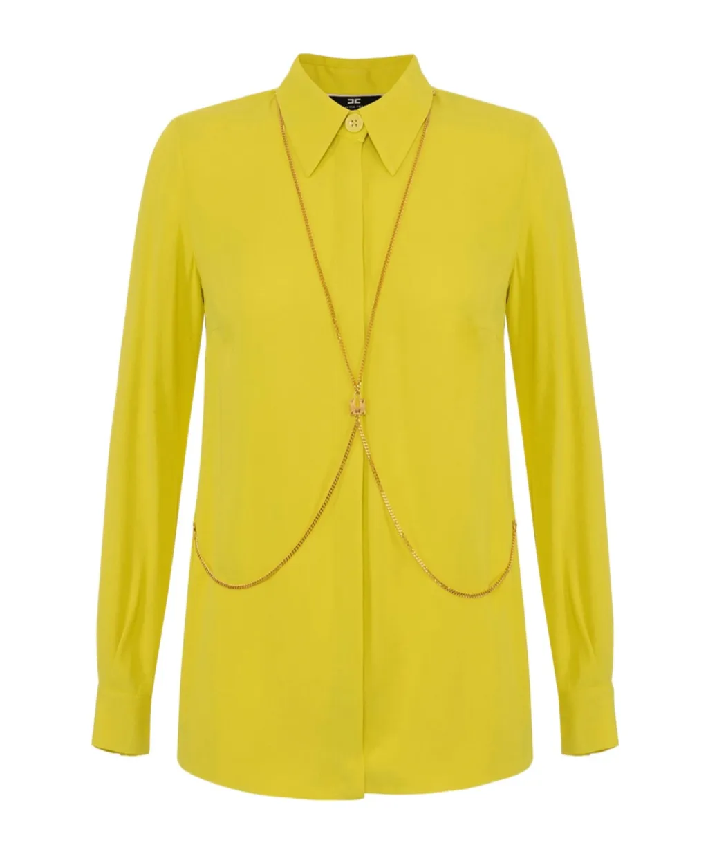 Elisabetta Franchi Body-Chain Detail Long-Sleeved Shirt