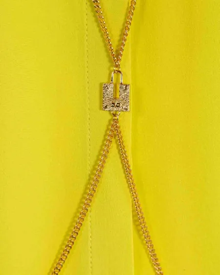 Elisabetta Franchi Body-Chain Detail Long-Sleeved Shirt