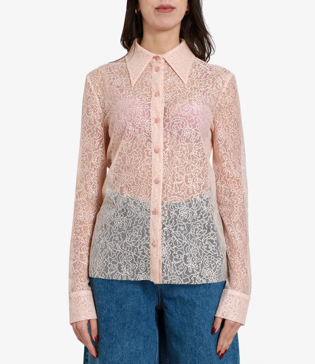 Long-Sleeved Lapel Shirt