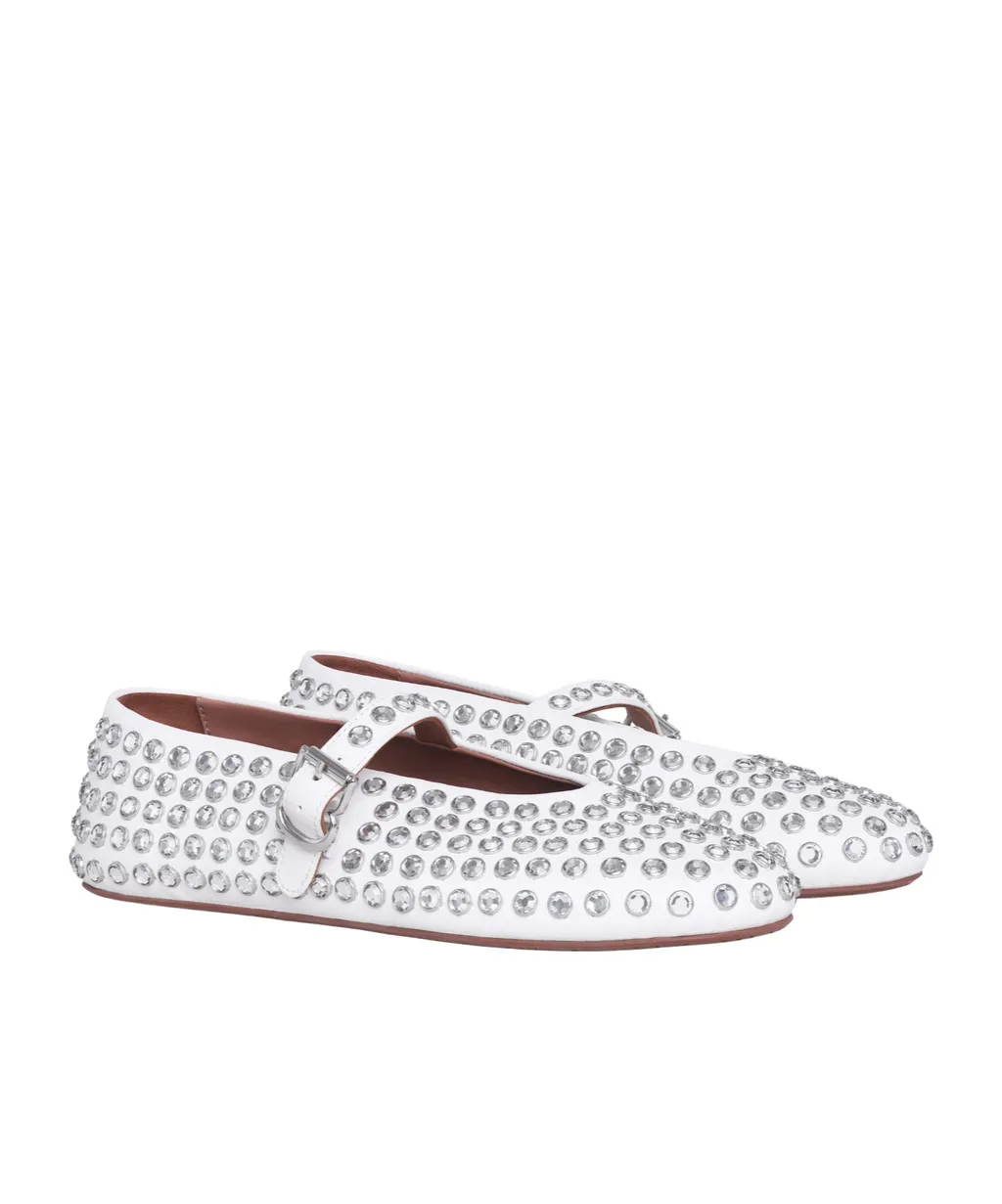 AlaÏA Embellished Ballet Flat Shoes
