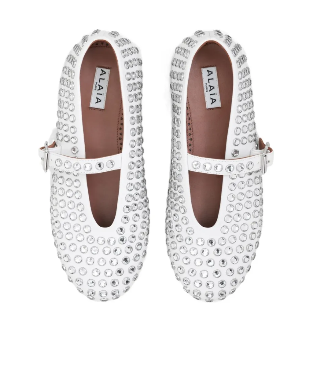 AlaÏA Embellished Ballet Flat Shoes