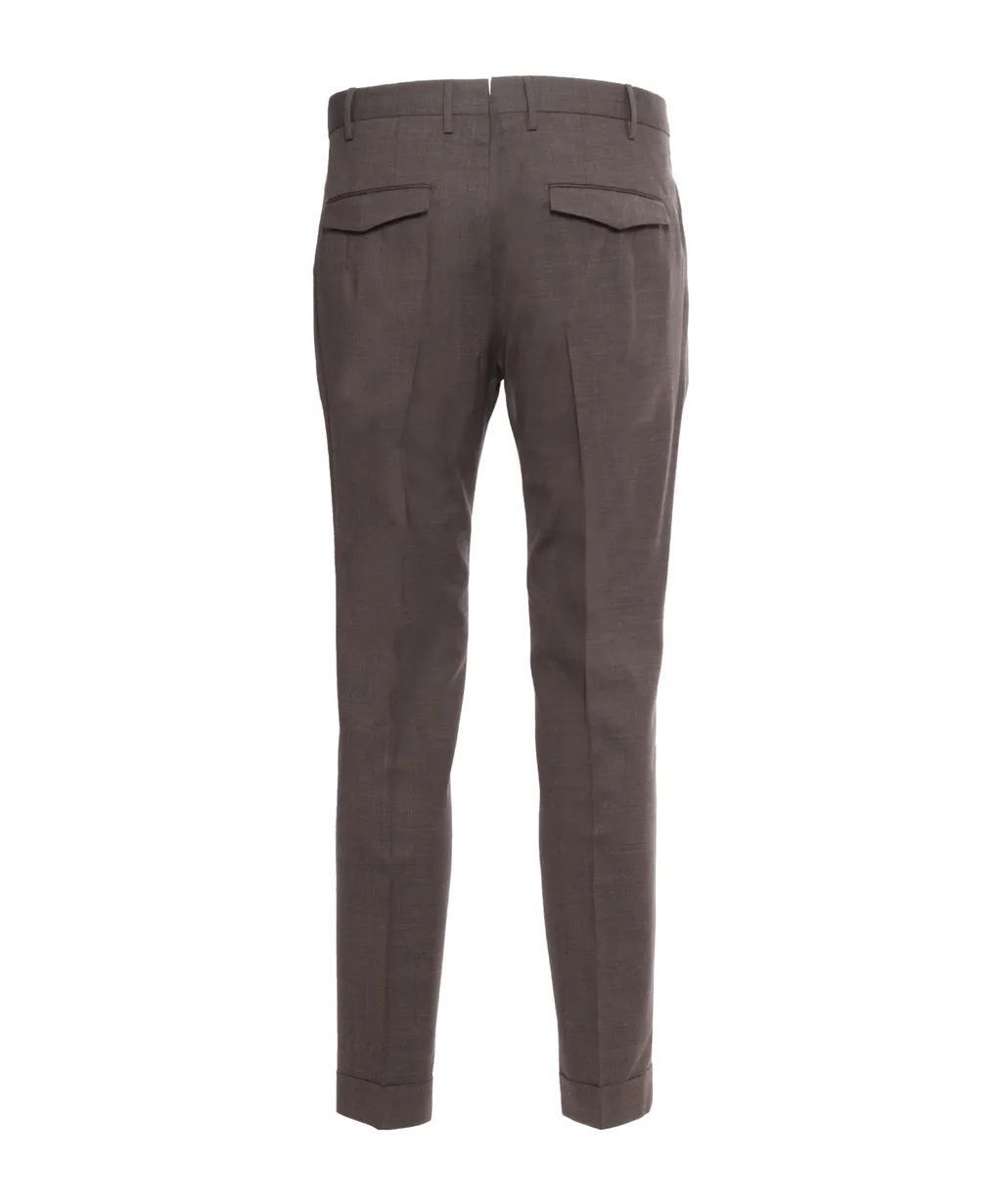 Pt Torino Turn-Up Hem Straight-Leg Trousers