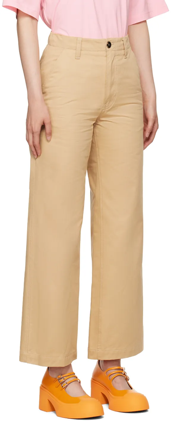 Mid-Rise Wide-Leg Trousers