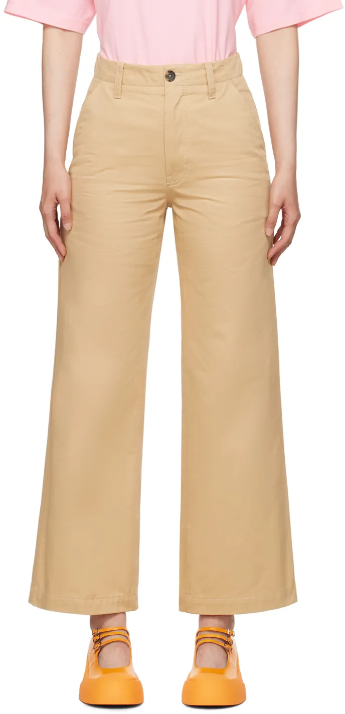 Mid-Rise Wide-Leg Trousers