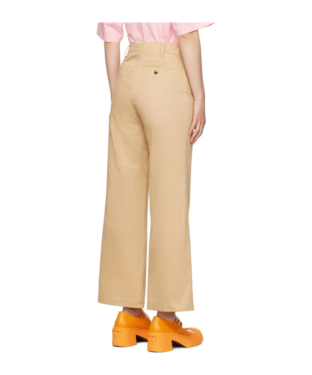 Mid-Rise Wide-Leg Trousers