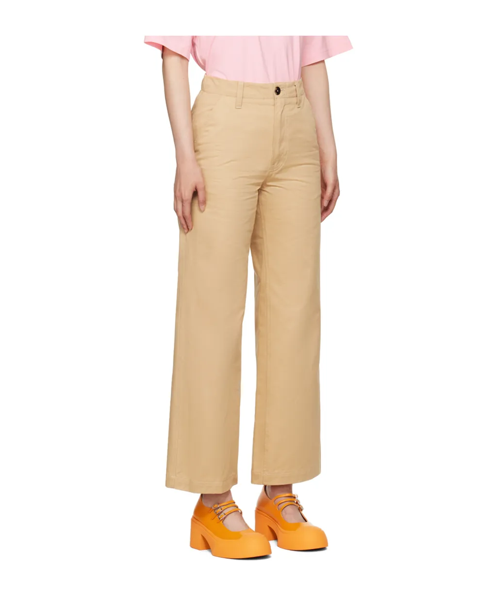 Mid-Rise Wide-Leg Trousers