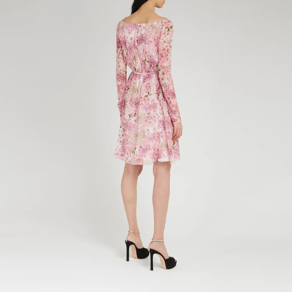 V-Neck Long-Sleeved Dress