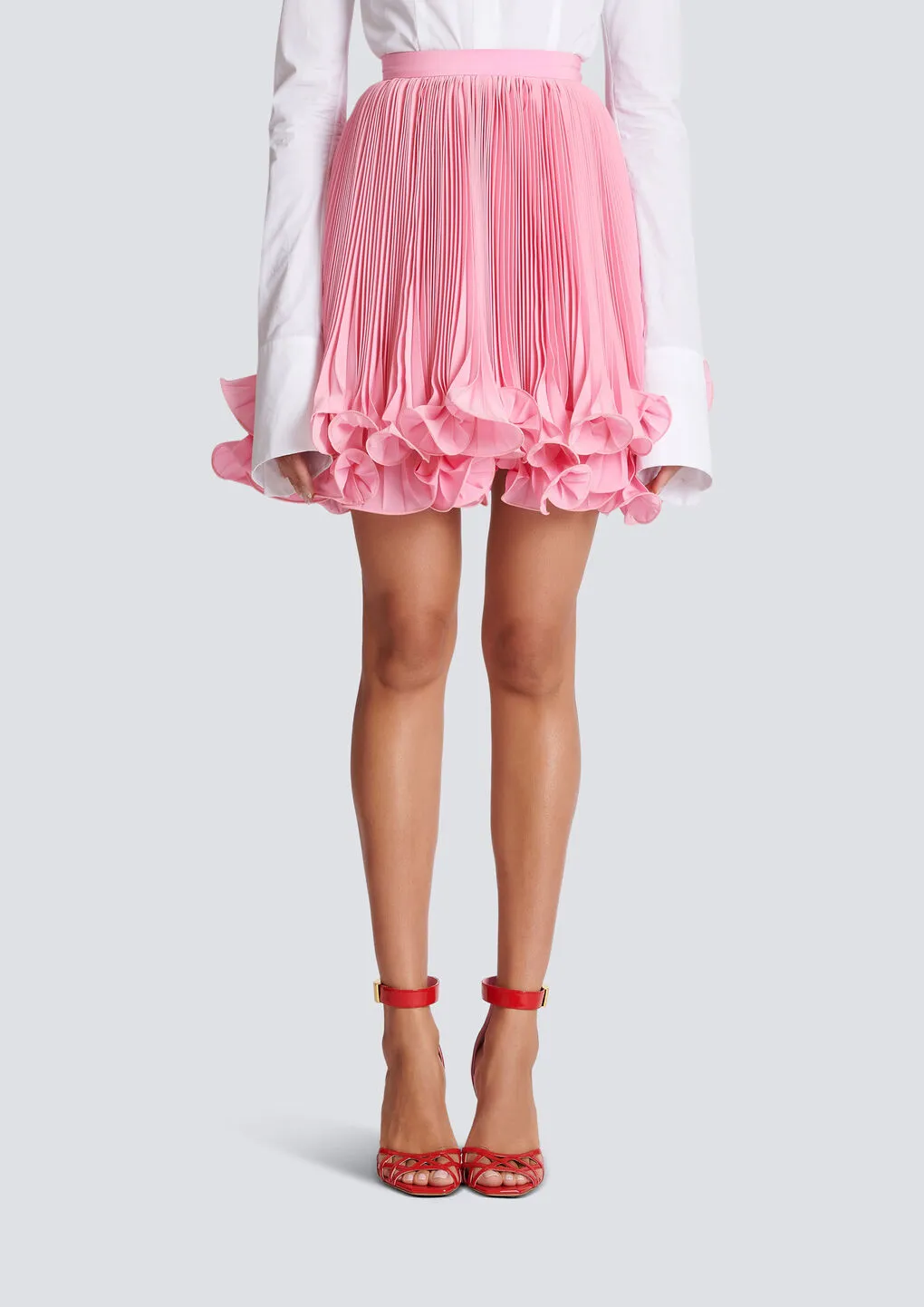 Balmain Ruffle Hem Mini Skirt