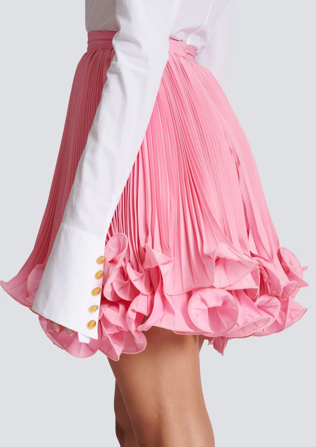 Balmain Ruffle Hem Mini Skirt