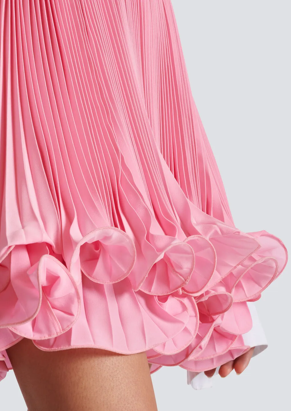Balmain Ruffle Hem Mini Skirt