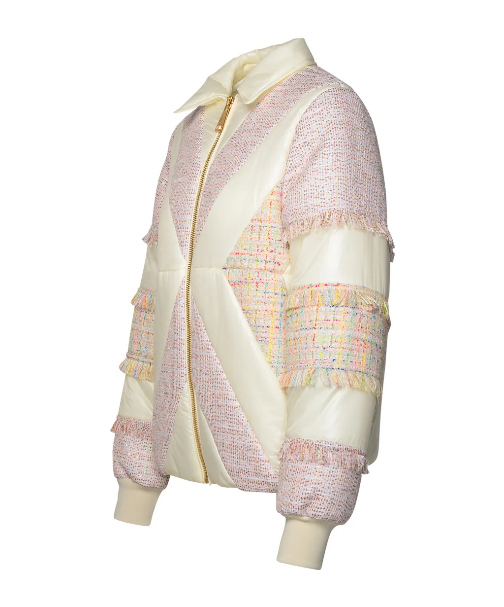 Khrisjoy Patchwork Tweed Down Jacket