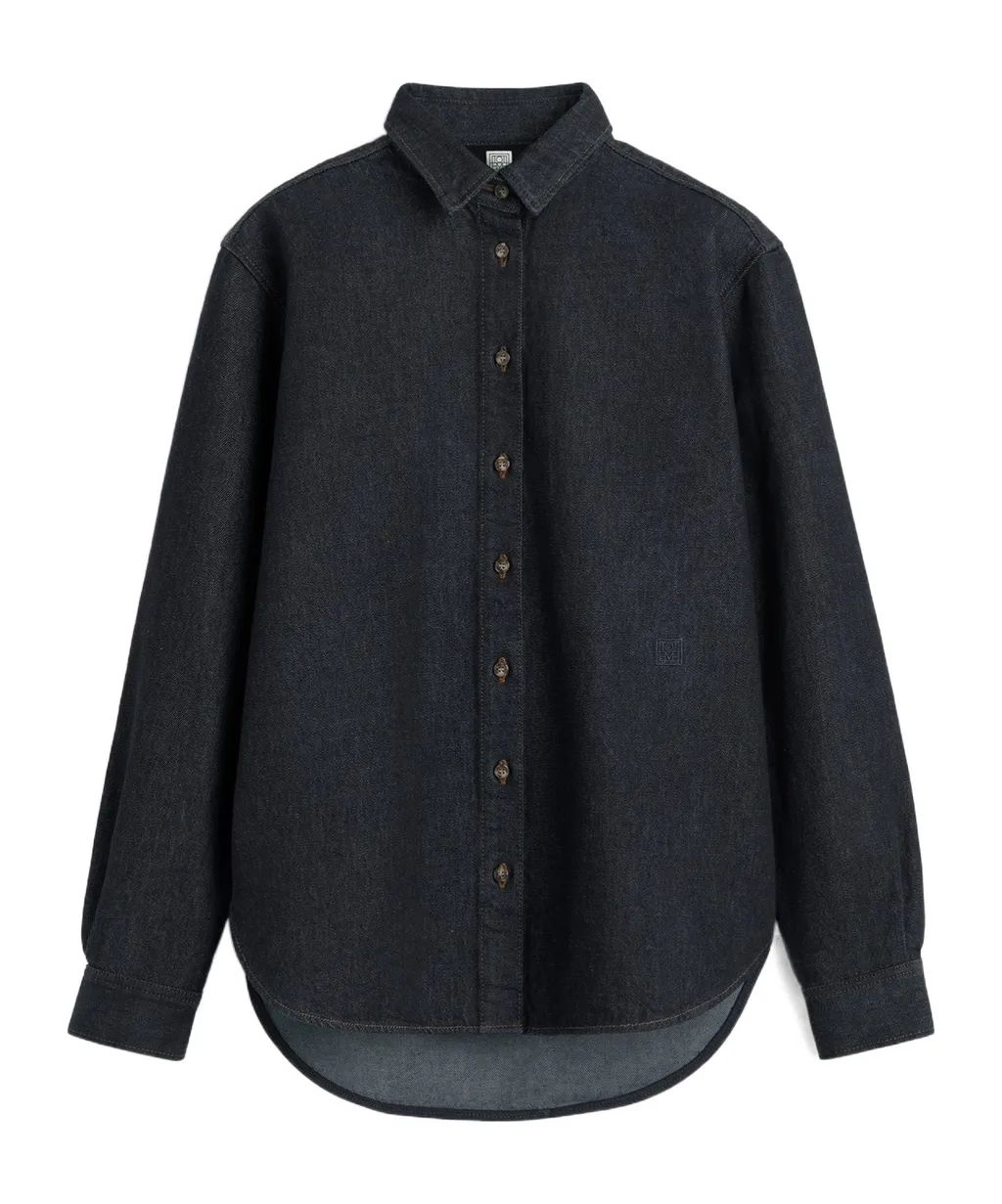Long-Sleeved Denim Shirt