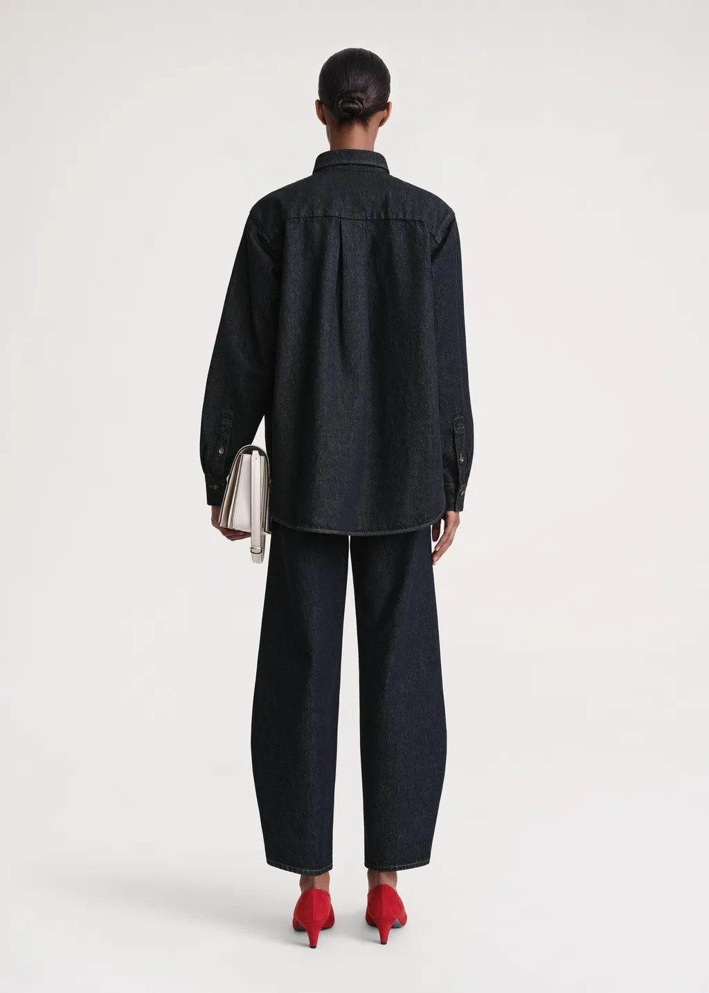 Long-Sleeved Denim Shirt