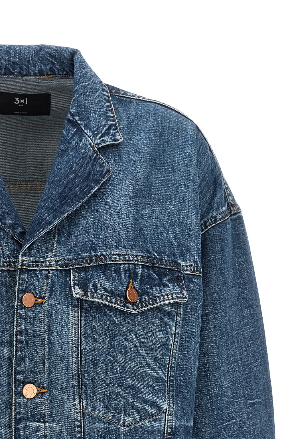 Lapel Long-Sleeved Denim Coat