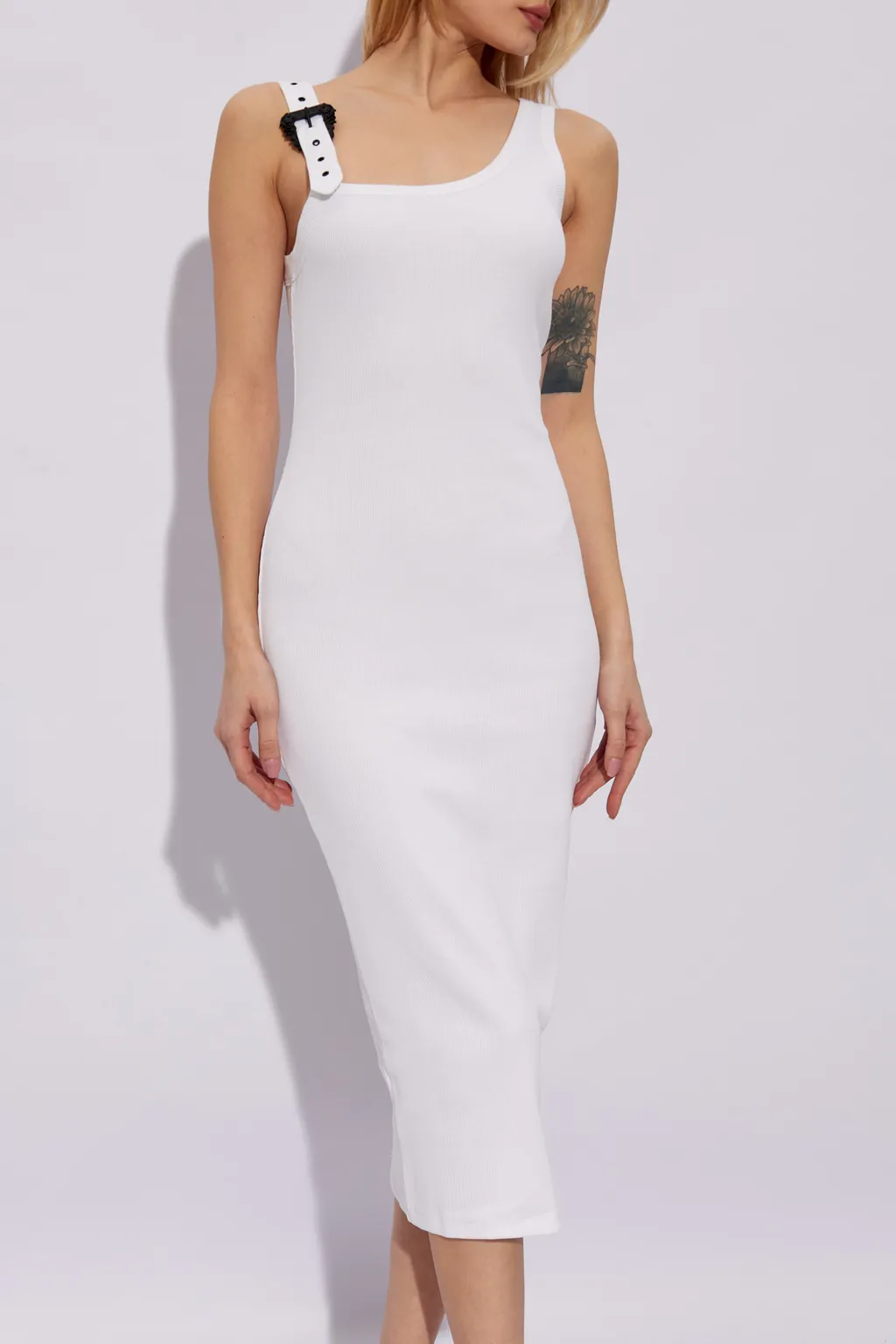 Ribbed-Knit Midi Dress