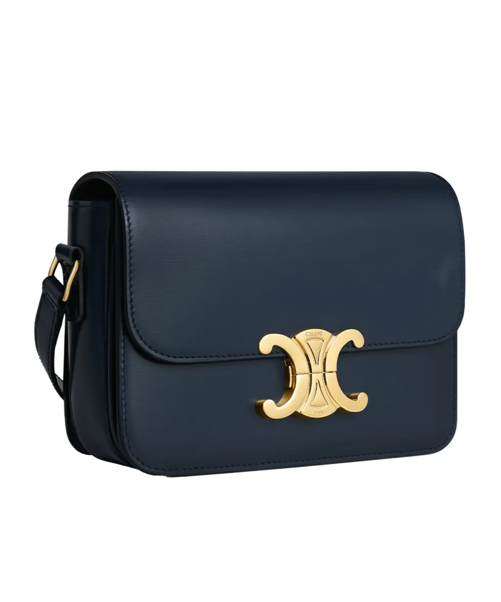 Teen Triomphe Bag In Shiny Calfskin