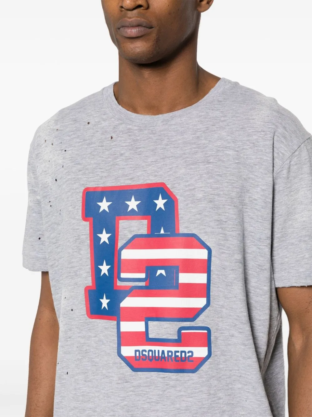 Dsquared2 Distressed Crewneck T-Shirt