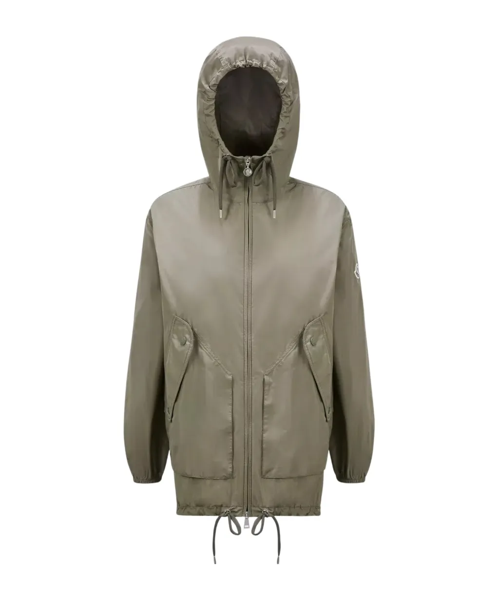 Moncler Logo Patch Hooded Coat