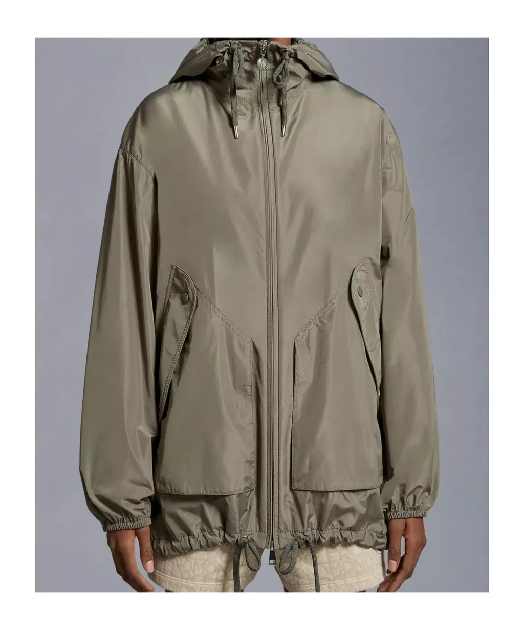 Moncler Logo Patch Hooded Coat