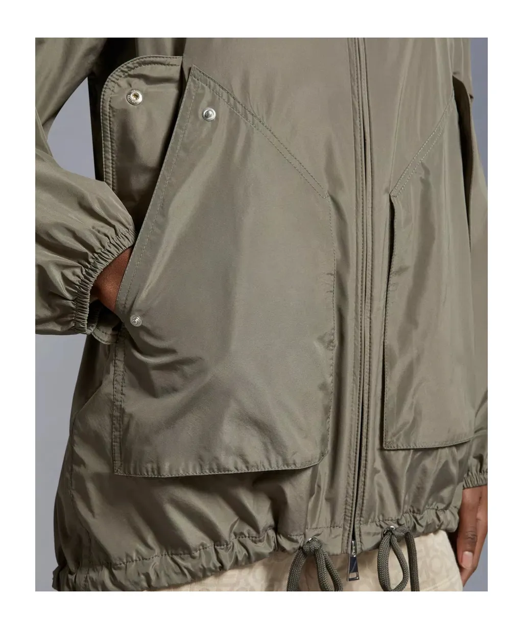 Moncler Logo Patch Hooded Coat