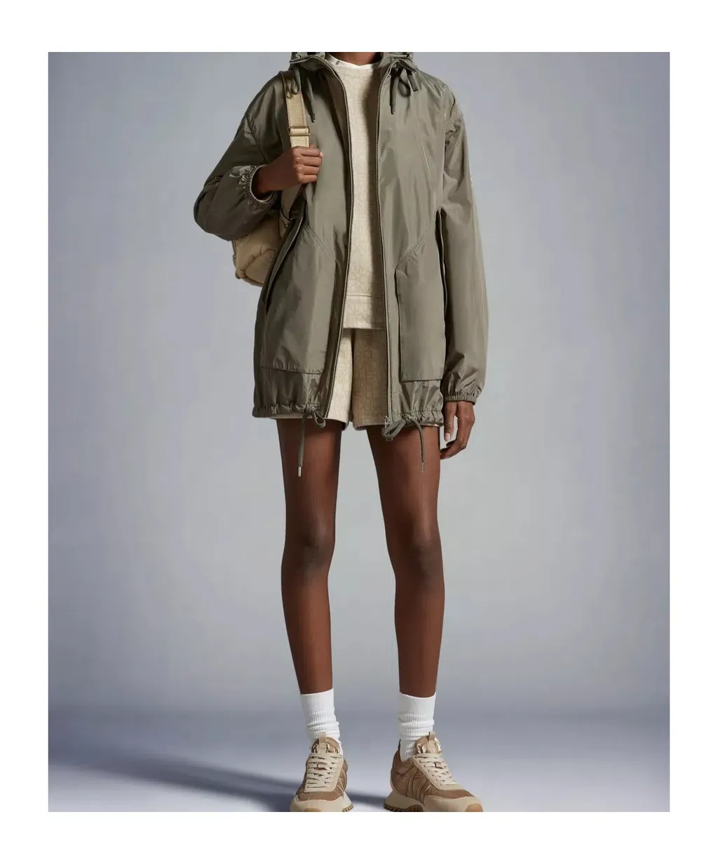 Moncler Logo Patch Hooded Coat