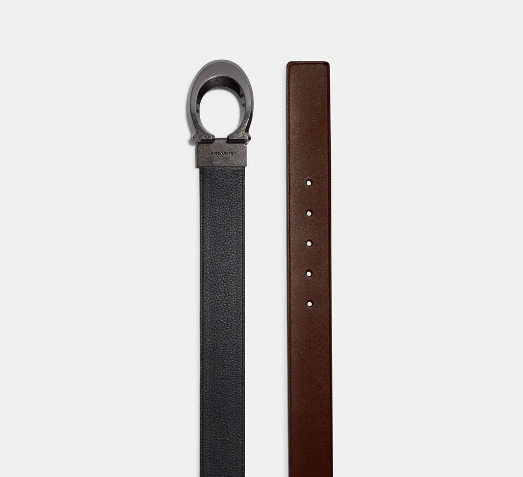 Logo Buckle Double-Sided Belt