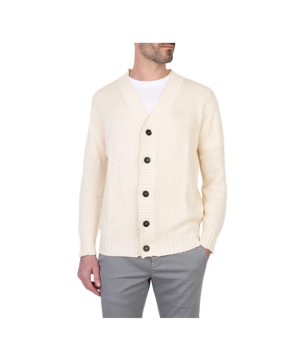 Button-Up Cotton Cardigan