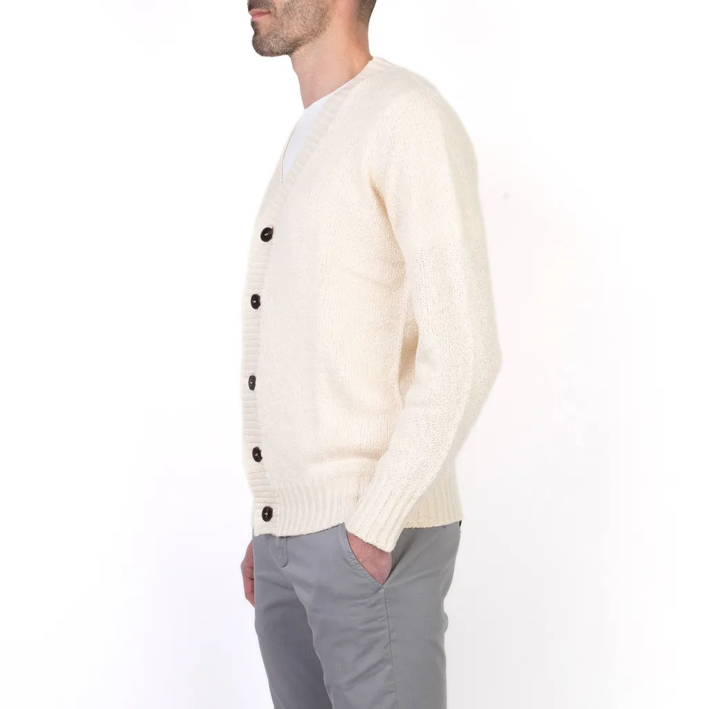 Button-Up Cotton Cardigan