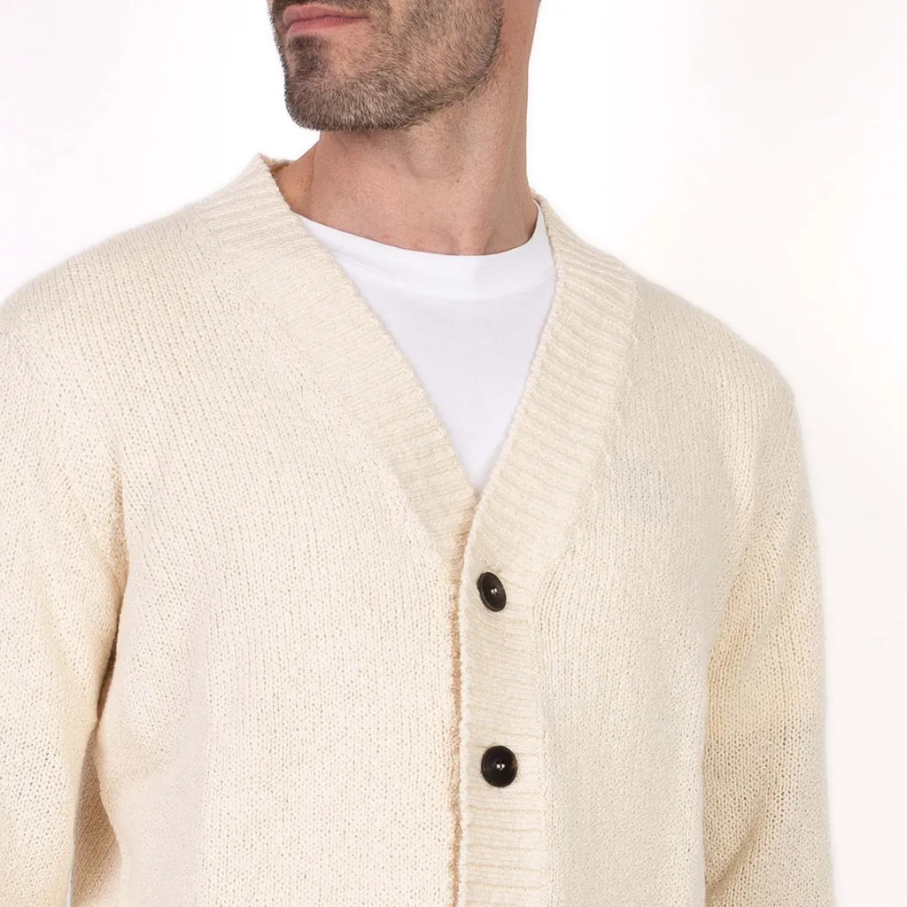 Button-Up Cotton Cardigan