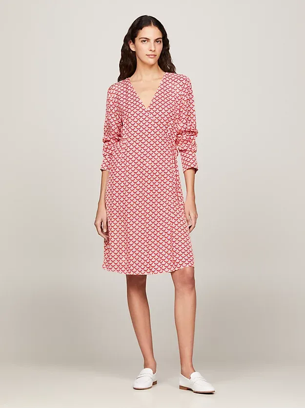 Long-Sleeved V-Neck Dress